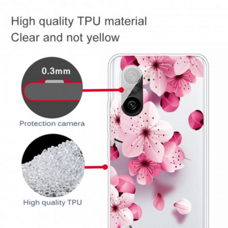 Etui Xiaomi Mi 11i 5g / Poco F3 Małe Różowe Kwiaty Etui Ochronne