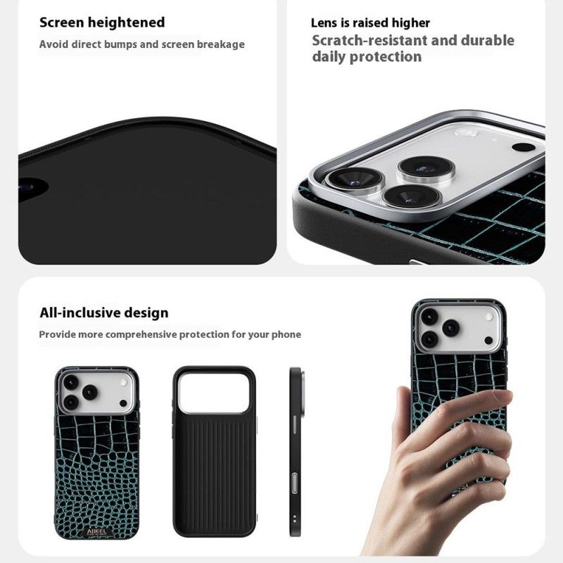 Etui Do iPhone Air Kompatybilny Z Magsafe Croc Effect Abeel