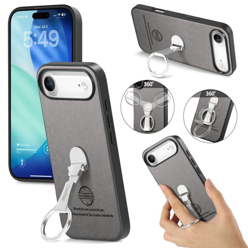 Etui Do iPhone Air Ze Składaną Podstawką I Skośną Fakturą