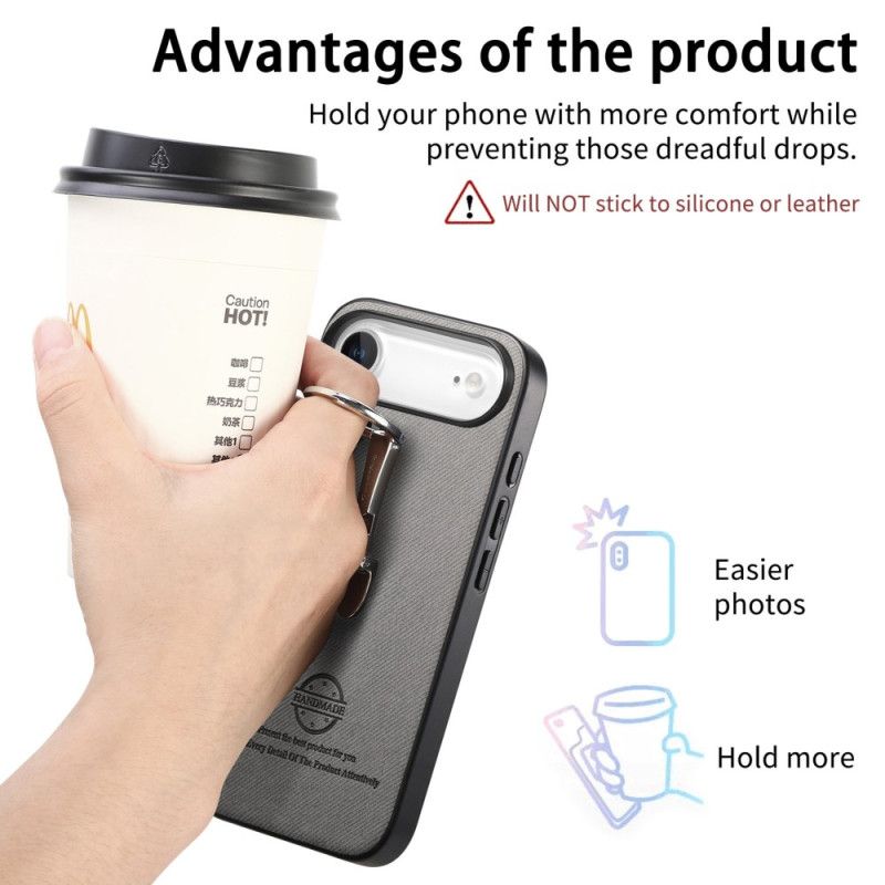 Etui Do iPhone Air Ze Składaną Podstawką I Skośną Fakturą