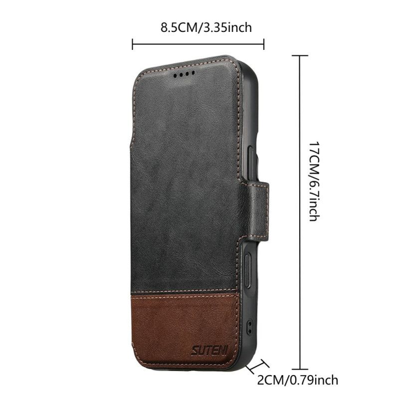 Etui Folio iPhone Air Dwukolorowe Odłączane Etui Magsafe Suteni Etui Ochronne