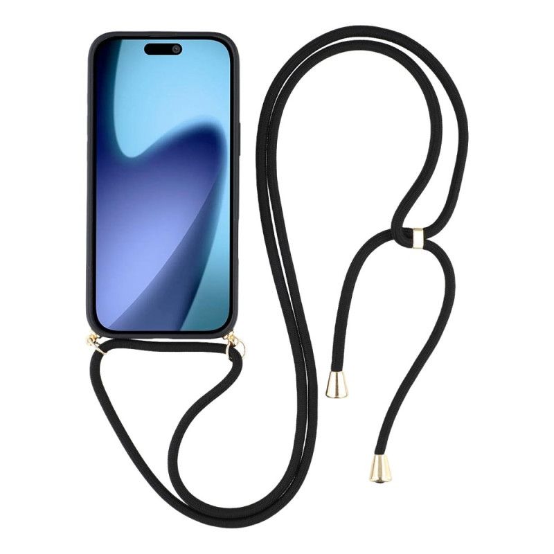 Etui iPhone Air Z Silikonowym Sznurkiem I Słomą Pszenną