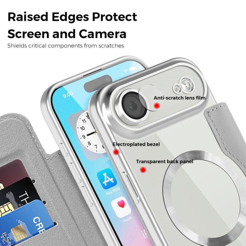 Flip Kotelot iPhone Air Etui Na Telefon Magsafe Kompatybilny Z Pikowaniem