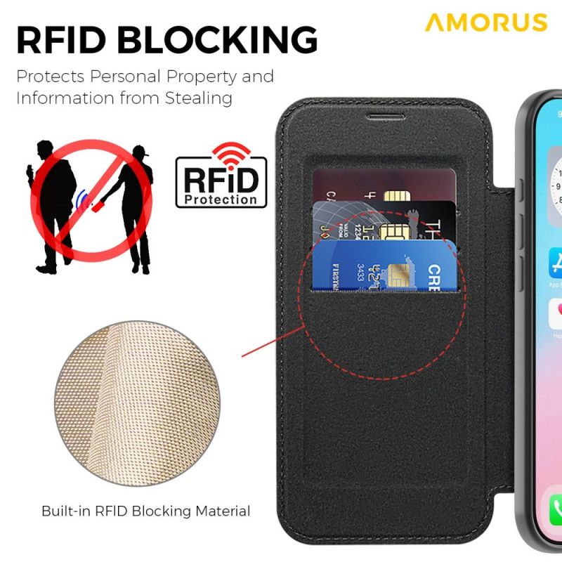 Flip Kotelot iPhone Air Etui Na Telefon Magsafe Kompatybilny Z Uchwytem Na Karty Rfid