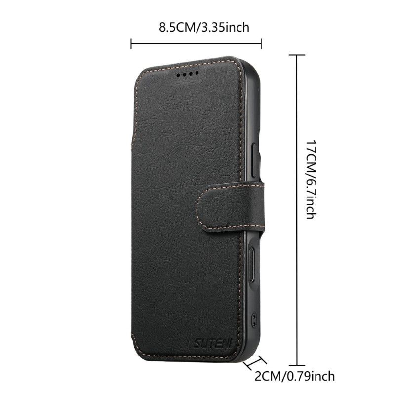 Skórzany Futerał iPhone Air Etui Na Telefon Odłączany Futerał Magsafe Suteni