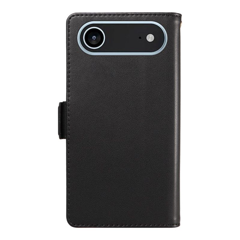 Skórzany Futerał iPhone Air Etui Na Telefon Z Etui Na Karty I Paskiem Na Nadgarstek