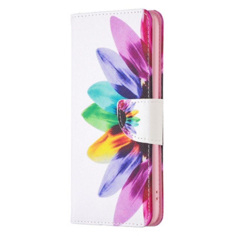 Etui Folio do Poco X5 5G Akwarela Kwiat