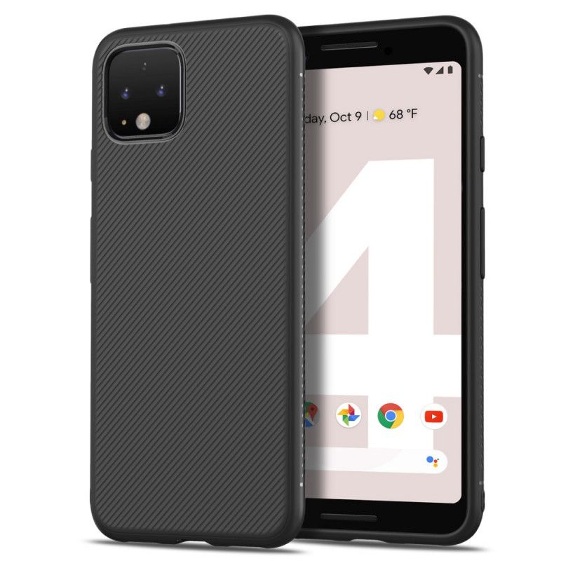 Etui Google Pixel 4 XL Ciemnoniebieski Skośny Serial Jazzowy Etui Ochronne