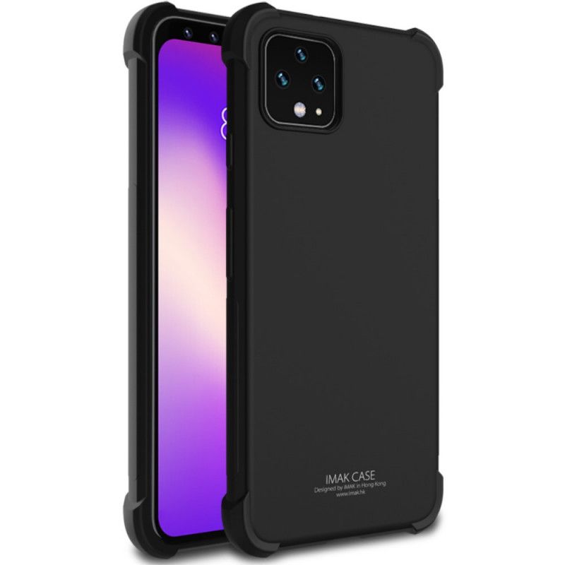 Etui Google Pixel 4 XL Szary Czarny Imak Jedwabisty Etui Ochronne