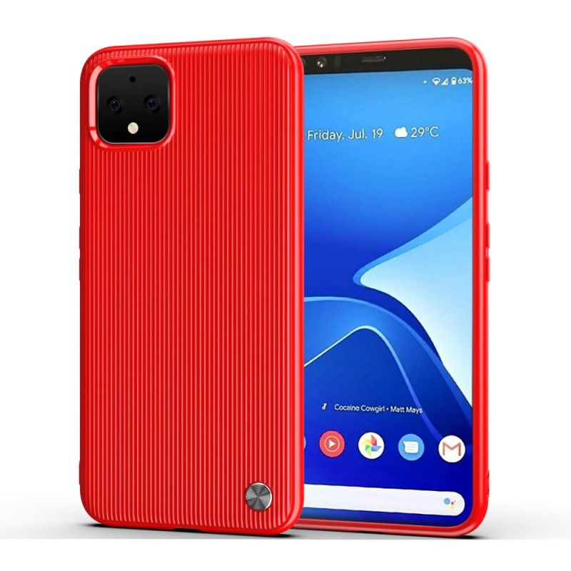 Futerały Google Pixel 4 XL Czerwony Czarny Etui na Telefon Silikon Strukturalny