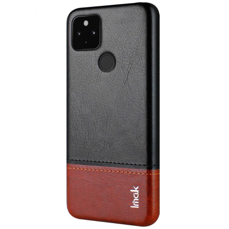 Etui Google Pixel 4A 5G Czerwony Czarny Imak Ruiyi Series Efekt Skóry Etui Ochronne