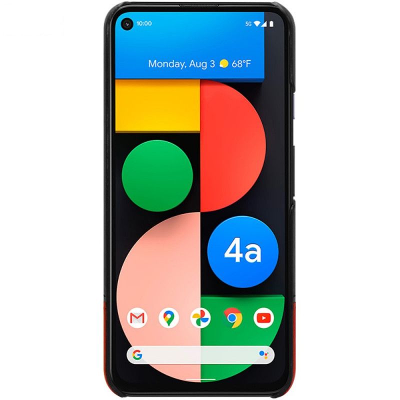 Etui Google Pixel 4A 5G Czerwony Czarny Imak Ruiyi Series Efekt Skóry Etui Ochronne