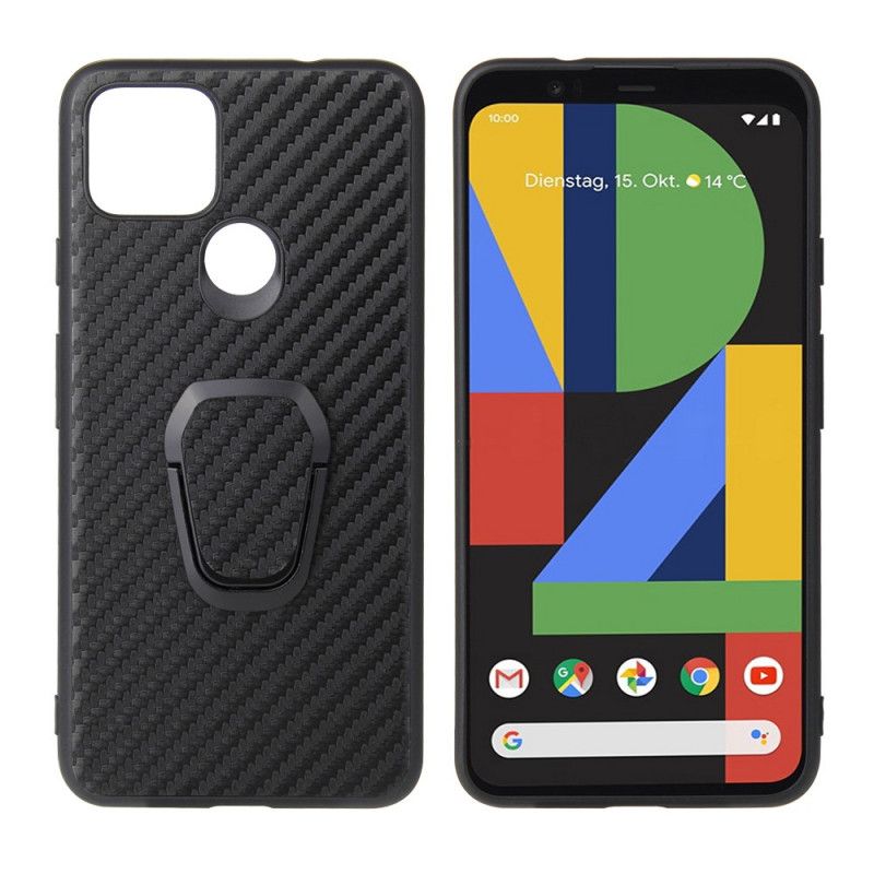 Etui Google Pixel 4A 5G Wspornik Pierścienia Z Włókna Węglowego Etui Ochronne