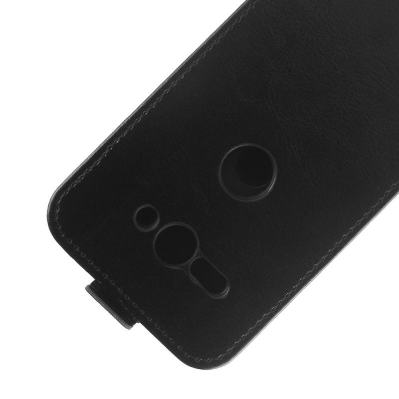 Skórzany Futerał Sony Xperia XZ2 Compact Czerwony Czarny Etui na Telefon Składany