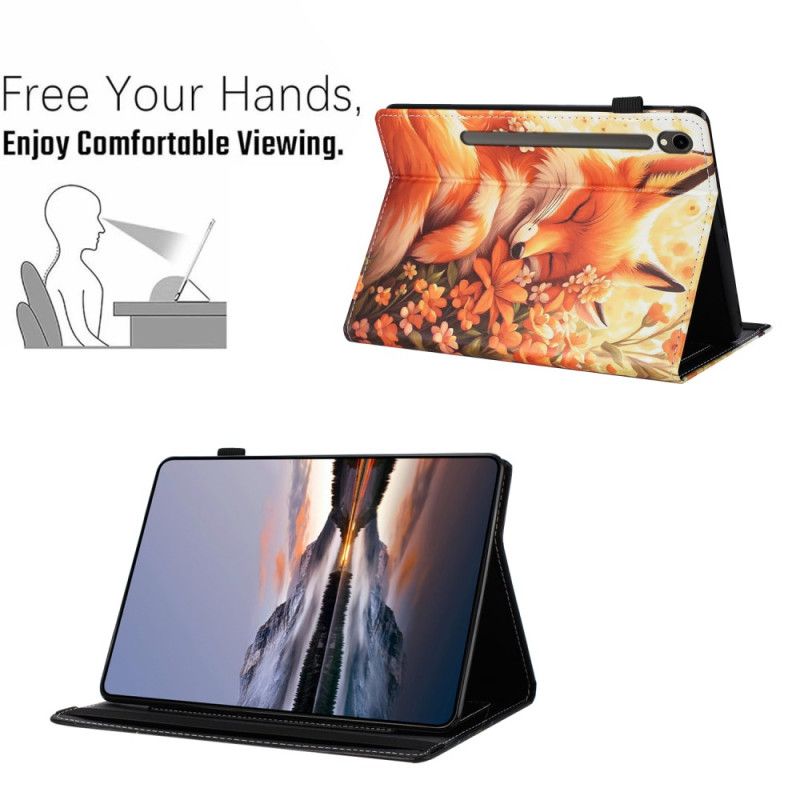 Etui Do Samsung Galaxy Tab S10 Fe Kwiatowy Lis