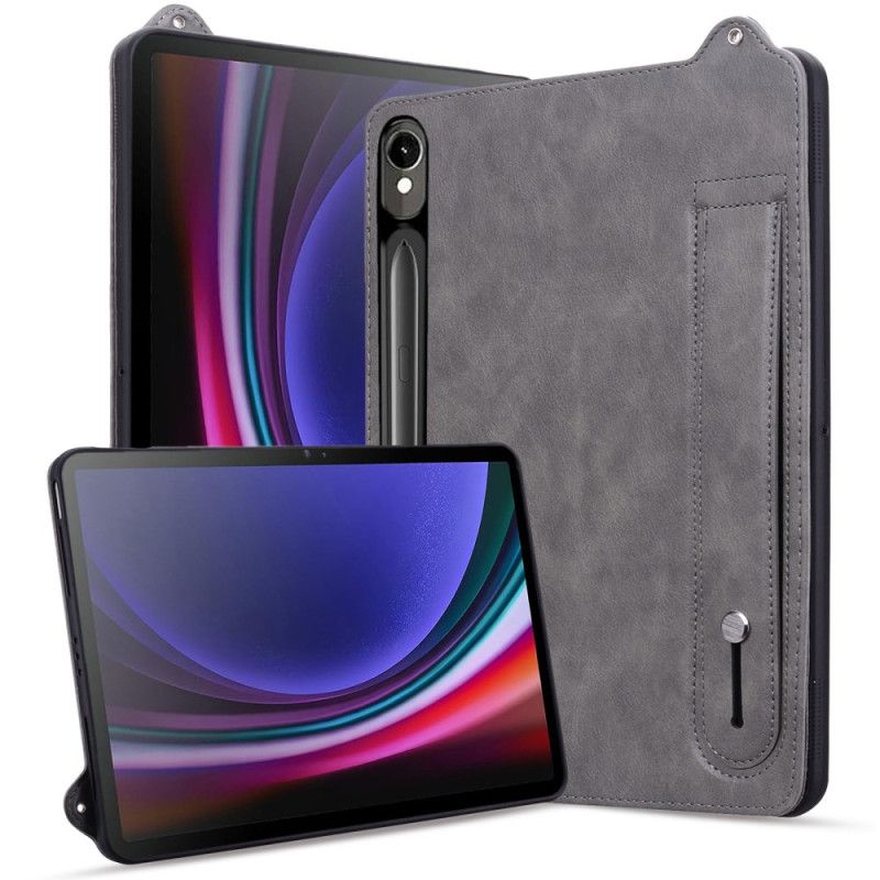 Etui Samsung Galaxy Tab S10 Fe Efekt Skóry Z Paskiem