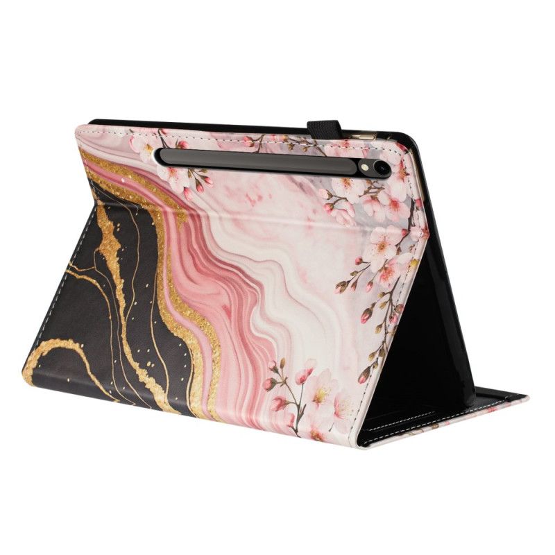 Etui Samsung Galaxy Tab S10 Fe Etui Na Telefon Marmurowy Wzór Kwiatowy