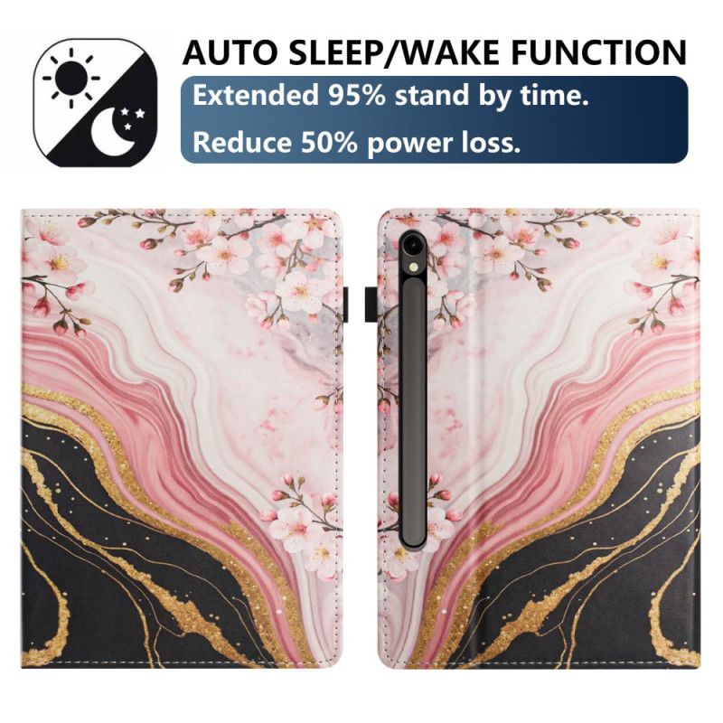 Etui Samsung Galaxy Tab S10 Fe Etui Na Telefon Marmurowy Wzór Kwiatowy