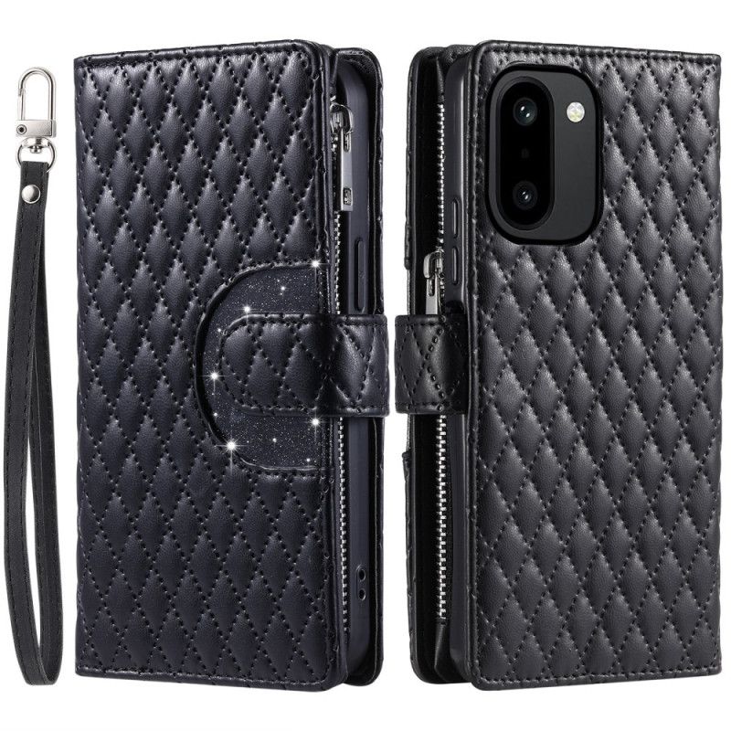 Etui Folio Oneplus 15r Pikowany Portfel Z Cekinami