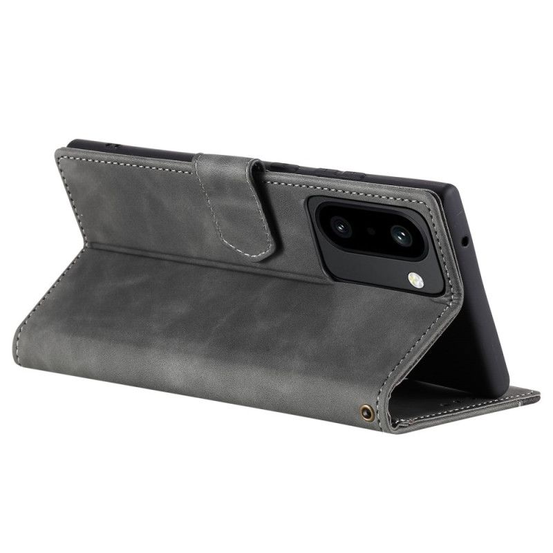 Skórzany Futerał Oneplus 15r Etui Na Telefon Portfel Z Paskiem W Stylu Retro