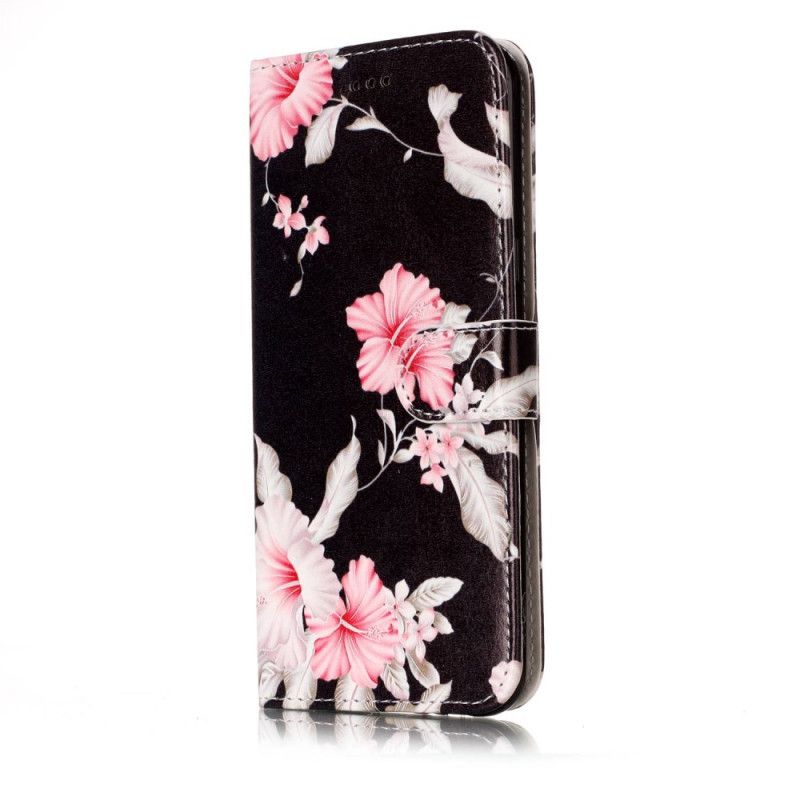 Etui Folio Samsung Galaxy S8 Czarny Ekstremalnie Kwiatowy Etui Ochronne