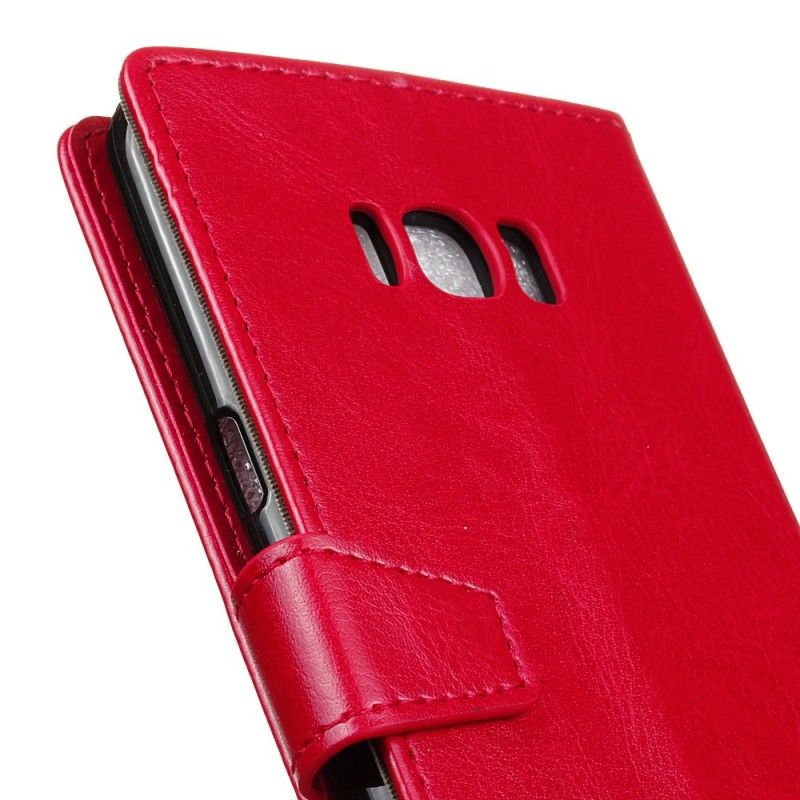 Etui Folio Samsung Galaxy S8 Fioletowy Czerwony Imitacja Skóry