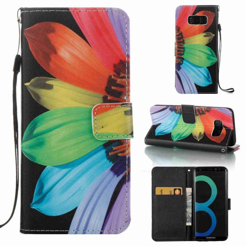 Etui Folio Samsung Galaxy S8 Intensywny Kwiat Akwareli Etui Ochronne