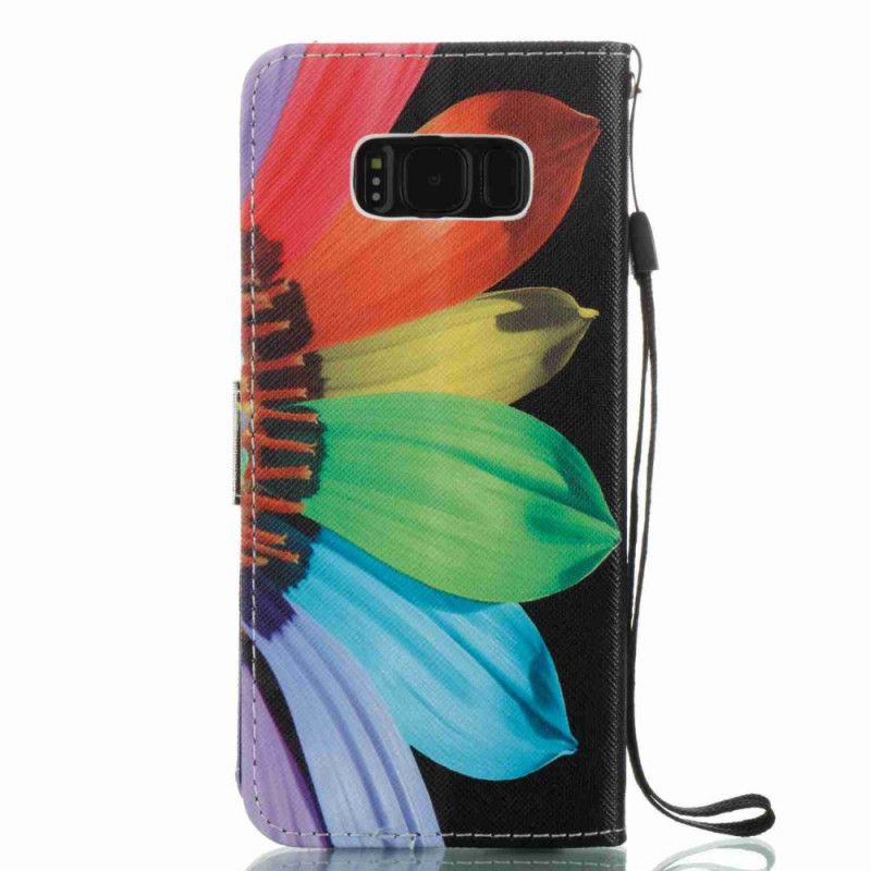 Etui Folio Samsung Galaxy S8 Intensywny Kwiat Akwareli Etui Ochronne