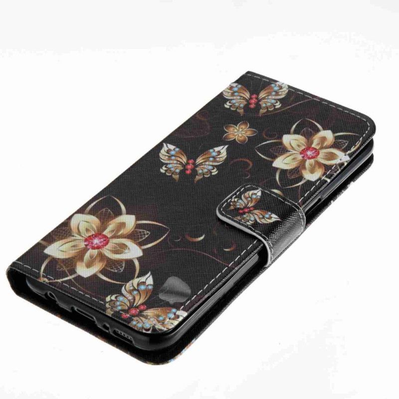 Etui Folio Samsung Galaxy S8 Motyle Na Czarnym Tle Etui Ochronne