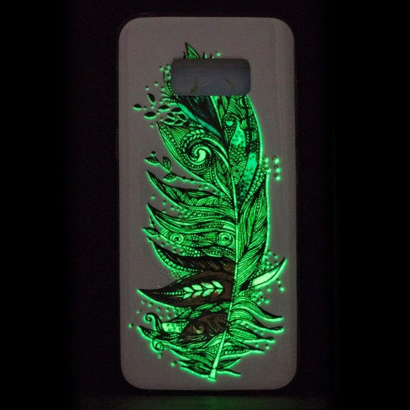 Etui Samsung Galaxy S8 Fluorescencyjne Pióra Plemienne Etui Ochronne
