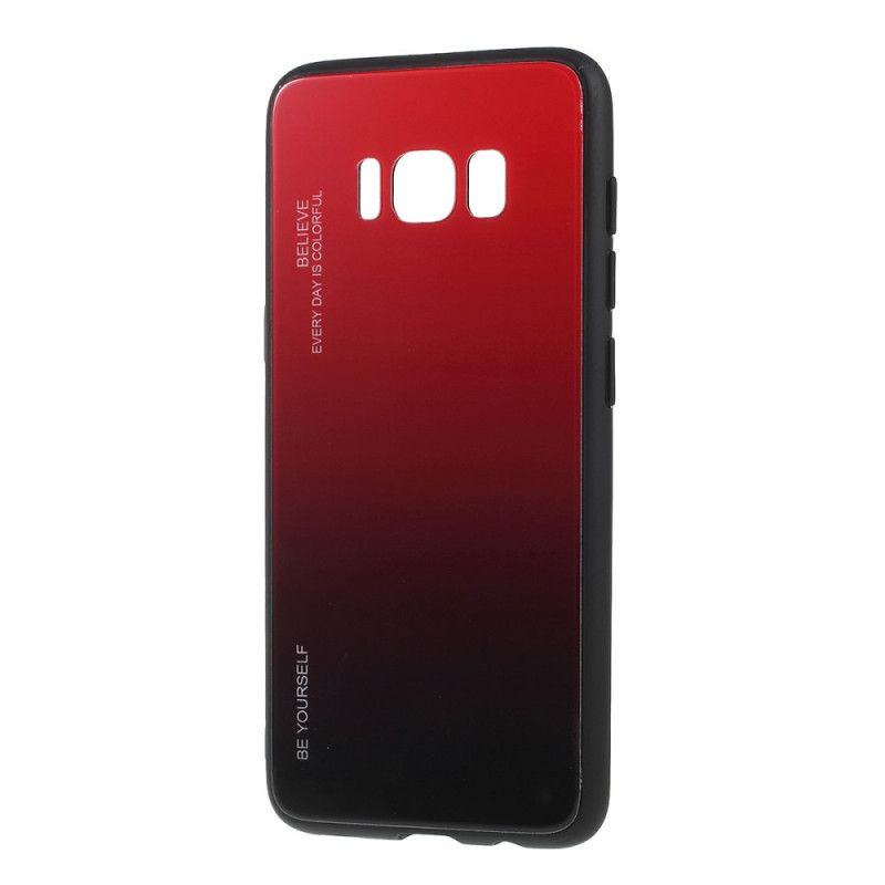 Etui Samsung Galaxy S8 Magenta Czerwony Bądź Sobą Ze Szkła Hartowanego Etui Ochronne