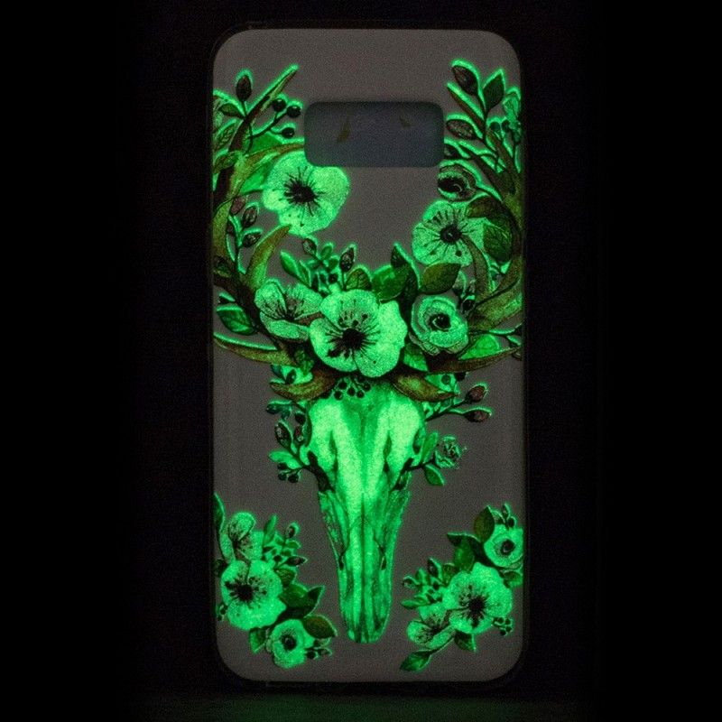 Fluorescencyjne Etui Z Kwiatowym Łosiem Do Samsunga Galaxy