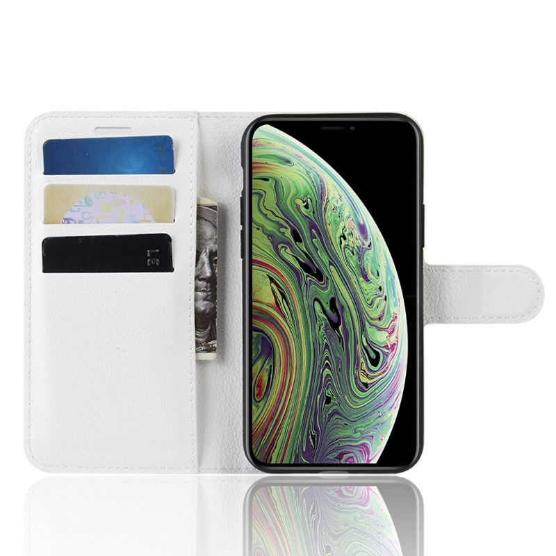 Etui Folio iPhone 11 Pro Biały Czarny Klasyczny