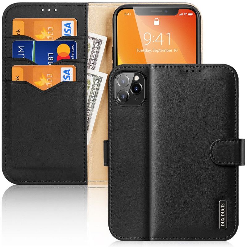 Etui Folio iPhone 11 Pro Czerwony Czarny Dux Ducis Z Serii Hivo