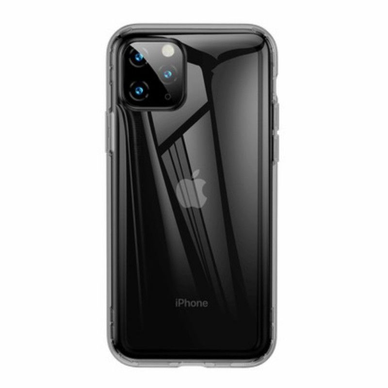 Etui iPhone 11 Pro Przezroczysty Czarny Seria Prosta Baseus