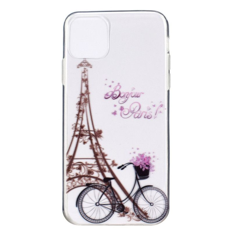 Etui iPhone 11 Pro Przezroczysty Cześć Paryż