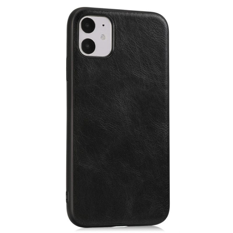 Etui iPhone 11 Pro Szary Czarny Elegancki Efekt Skóry Etui Ochronne