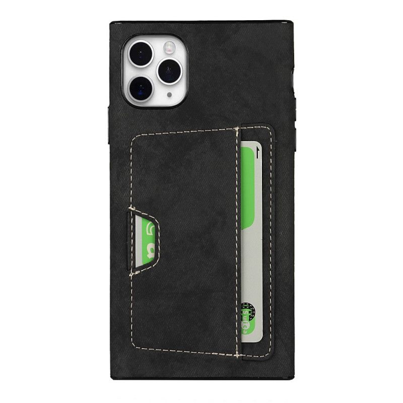 Futerały iPhone 11 Pro Szary Czarny Silikonowo-Aksamitne Etui Na Karty