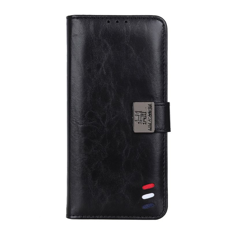 Etui Folio OnePlus 8T Czerwony Czarny Efekt Skóry Tricolor W Stylu Vintage