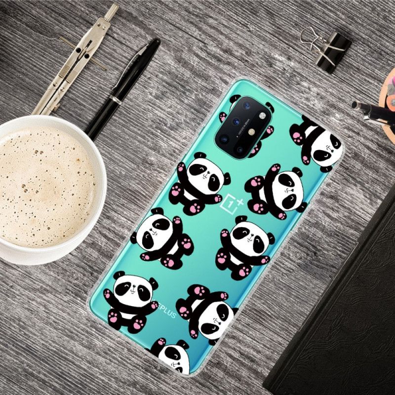 Etui OnePlus 8T Przezroczyste Pandy Bawią Się