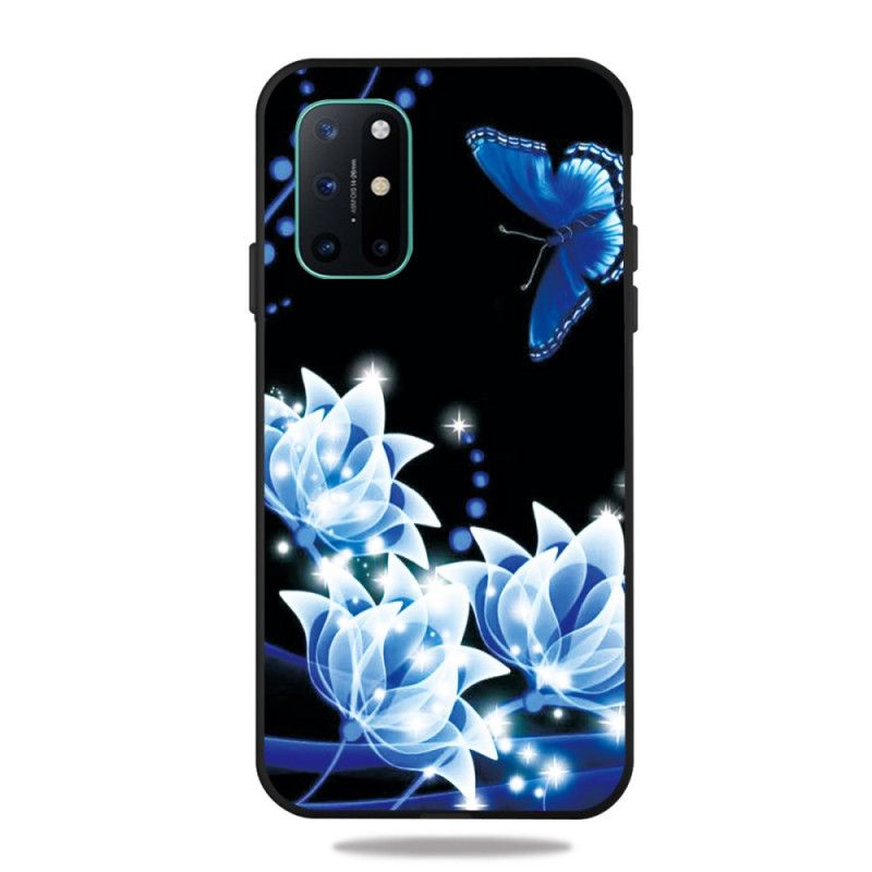 Futerały OnePlus 8T Etui na Telefon Motyle I Niebieskie Kwiaty