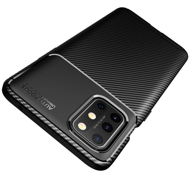 Futerały OnePlus 8T Granatowy Czarny Etui na Telefon Elastyczna Tekstura Włókna Węglowego
