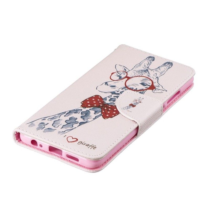 Etui Folio Huawei P30 Nerd Żyrafa