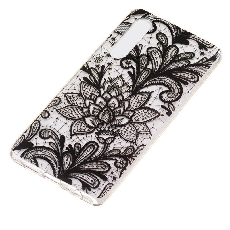 Etui Huawei P30 Czarna Koronka Etui Ochronne