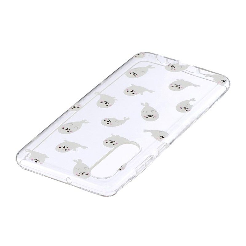 Etui Huawei P30 Przezroczyste. Zabawne Lwy Morskie