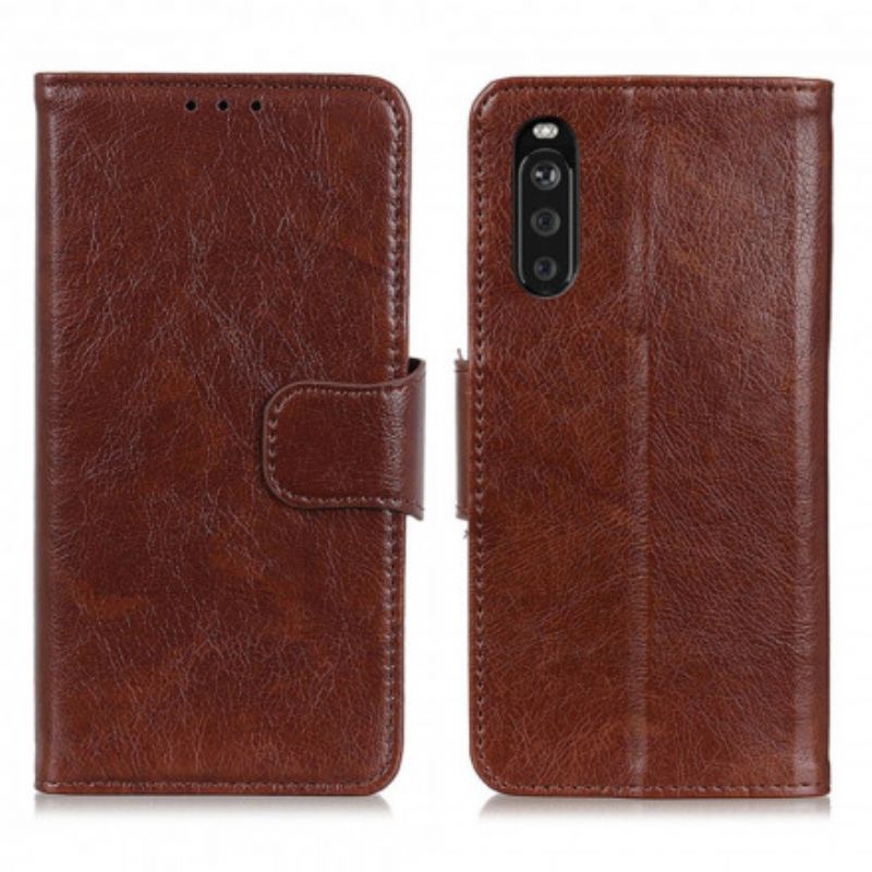 Etui Folio Do Sony Xperia 10 Iii Dwoina Skóra Nappa