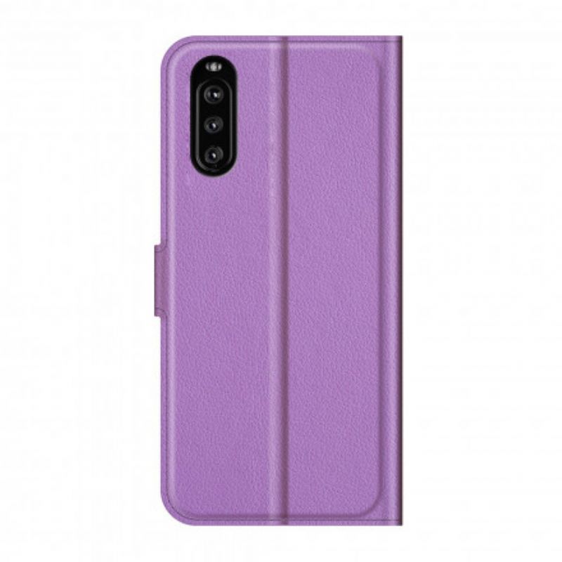 Etui Folio Do Sony Xperia 10 Iii Klasyczna Sztuczna Skóra