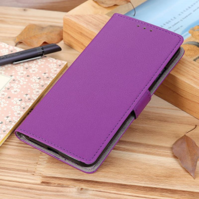 Etui Folio Do Sony Xperia 10 Iii Klasyczna Sztuczna Skóra