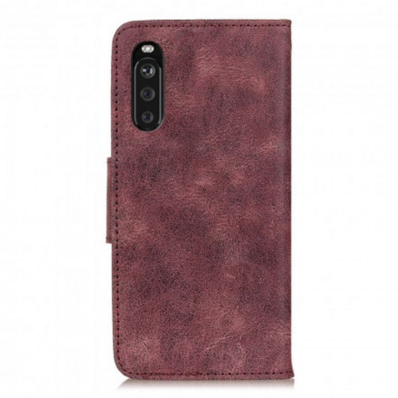 Etui Folio Do Sony Xperia 10 Iii Vintage Split Skóra