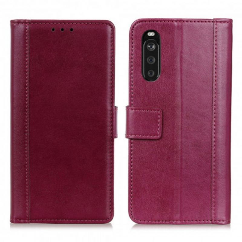 Etui Folio Sony Xperia 10 Iii Klasyczny Skórzany Styl